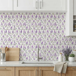 Purple Sage Green Lavender Flowers Kakelplatta