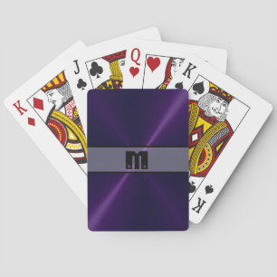 Purple Shiny Stainless Steel Metal 5 Kortlek