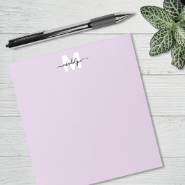 Purple Simple Monogram Anteckningsblock