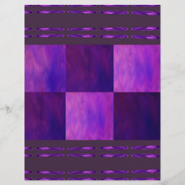 Purple Skies Tiles Scrapbook Paper 2-Sided Page