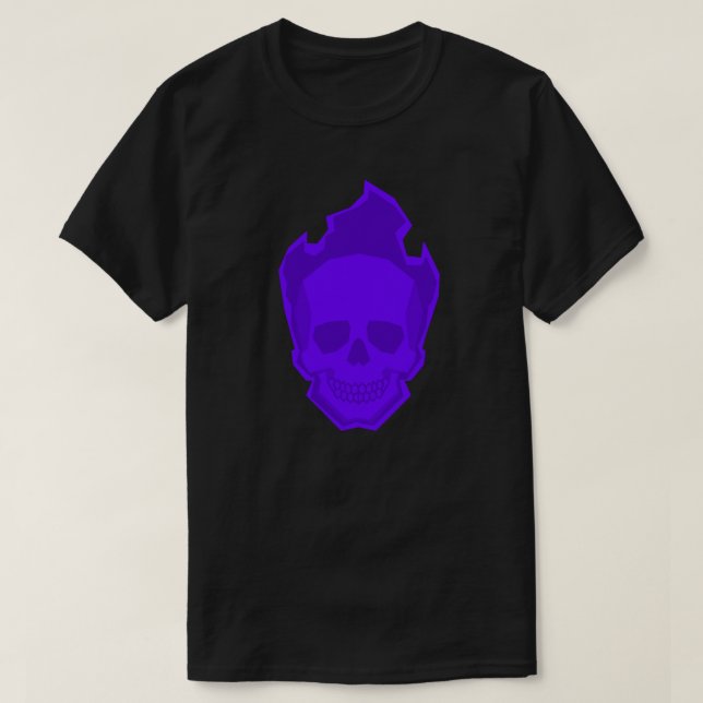 Purple Skull Graphic T-Shirt – Dark Aesthetic Skul (Design framsida)