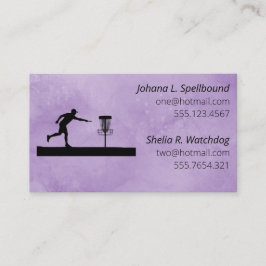 Purple Social calling card-Disc Golf Visitkort