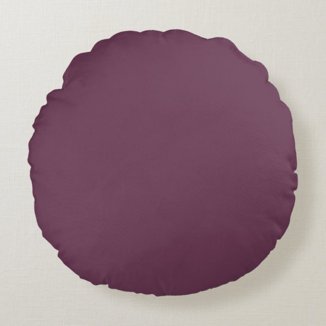 Purple, Solid, Modern, Simple, Modern, Trendy Rund Kudde (Framsidan)