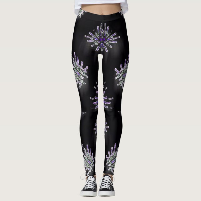 Purple Splash Energy Leggings (Framsida)