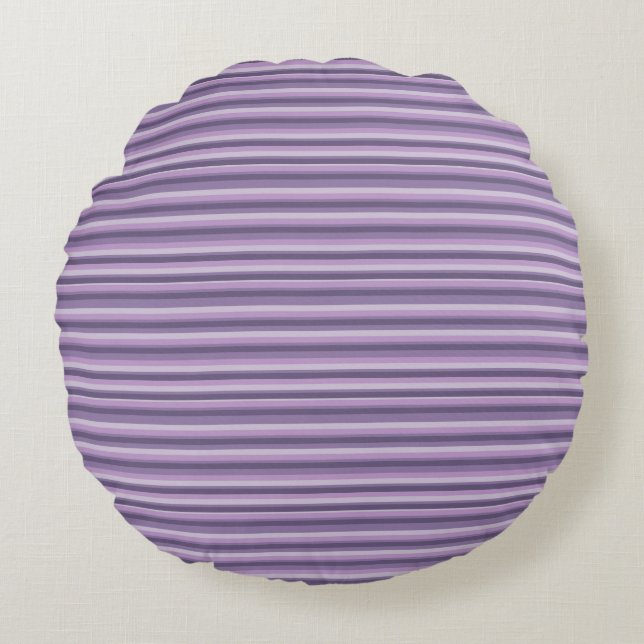 Purple stripes rund kudde (Framsidan)