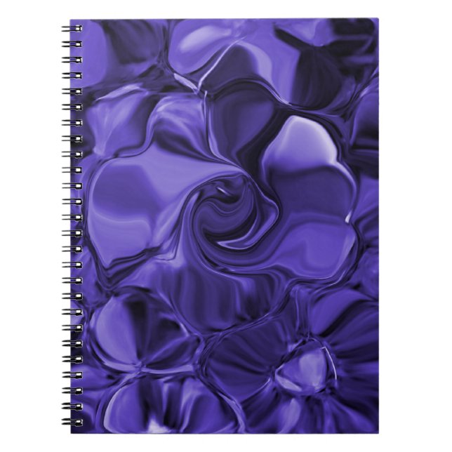 Purple Swirls Spiral Notebook Anteckningsbok (Framsidan)