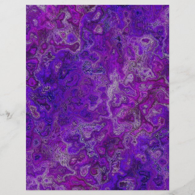 Purple Swirly Marble Bulk Scrapbook Paper Pages Reklamblad (Framsidan)