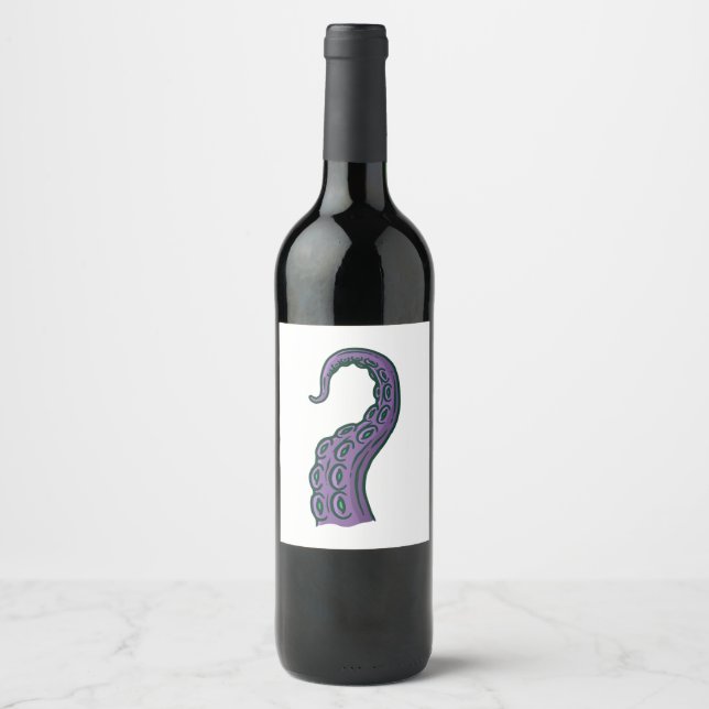 Purple Tentacle Vinflaska Etikett (Framsida)