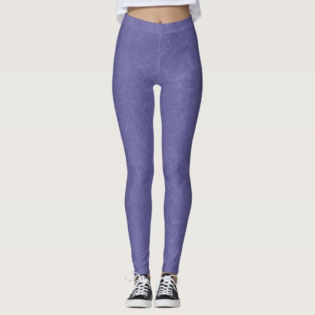 Purple textured surface swirling pattern leggings (Framsida)