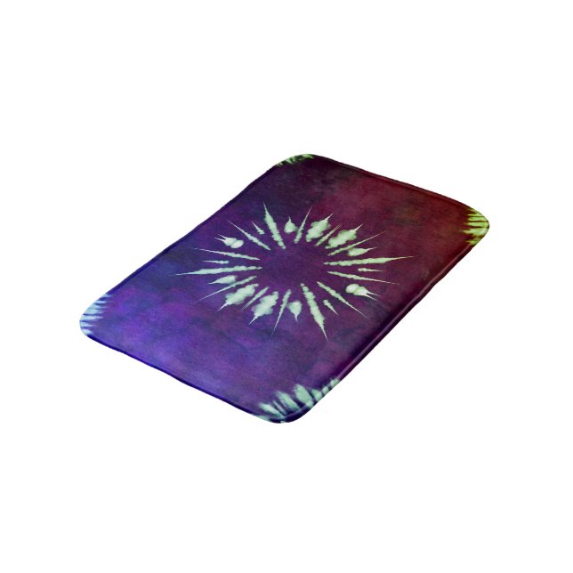 Purple Tie Dye Bath Mat Badrumsmatta (Vinklad)