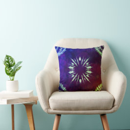 Purple Tie Dye Throw Pillow Kudde