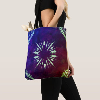 Purple Tie Dye Tote Tygkasse