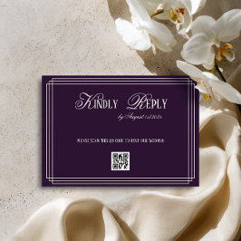 Purple Timeless Old Money Wedding OSA Kort