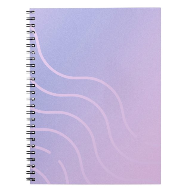 Purple to Pink Swirl Ombre Notebook Anteckningsbok (Framsidan)