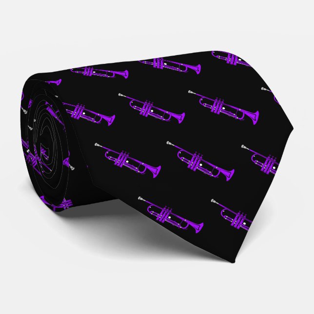 Purple Trumpet Pattern on Black Slips (Rullad)