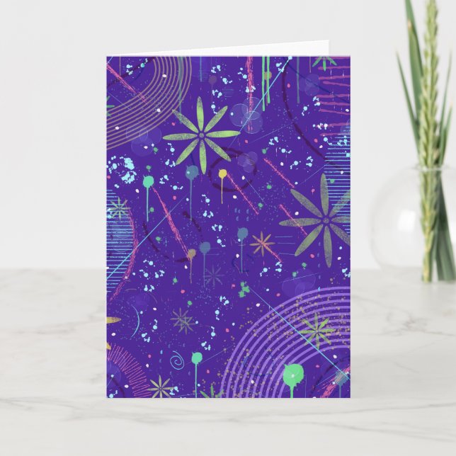 Purple Twilight Party Kort (Framsida)