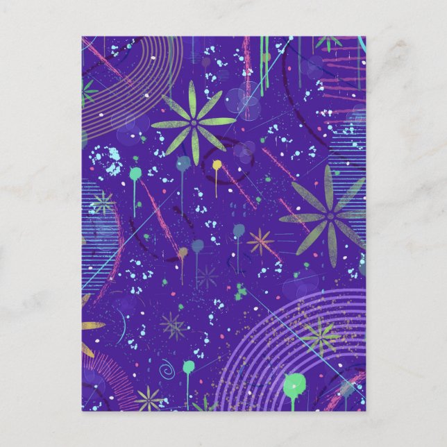 Purple Twilight Party Vykort (Framsida)