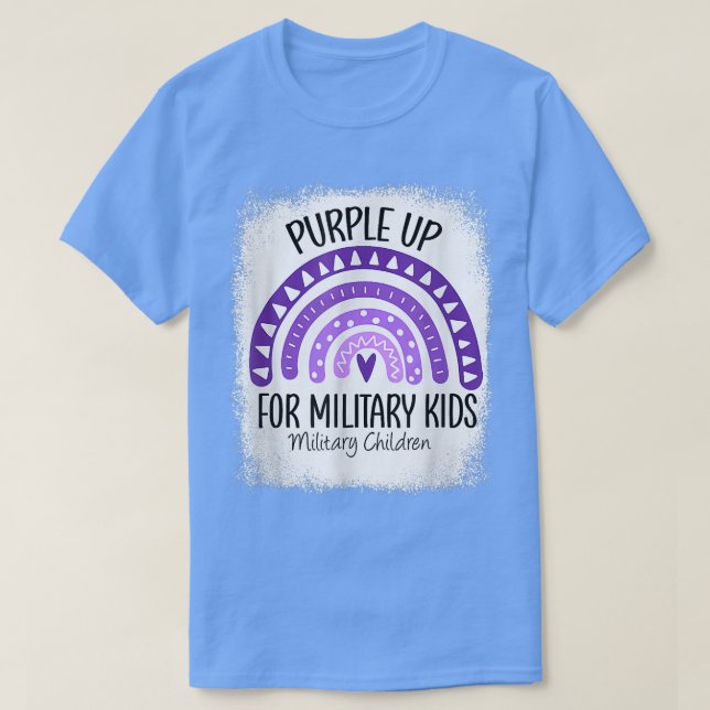 Purple Up For Military Kids Military Child Month R T Shirt (Design framsida)