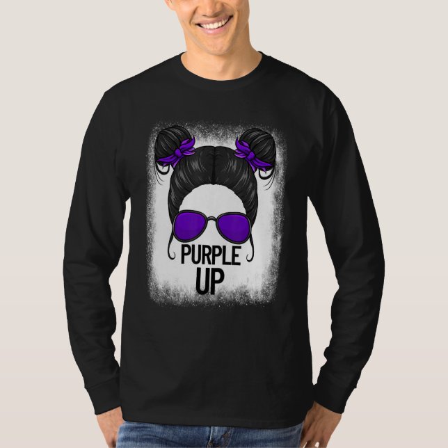 Purple Up Girl Month Of Military Child Girls Purpl T Shirt (Framsida)