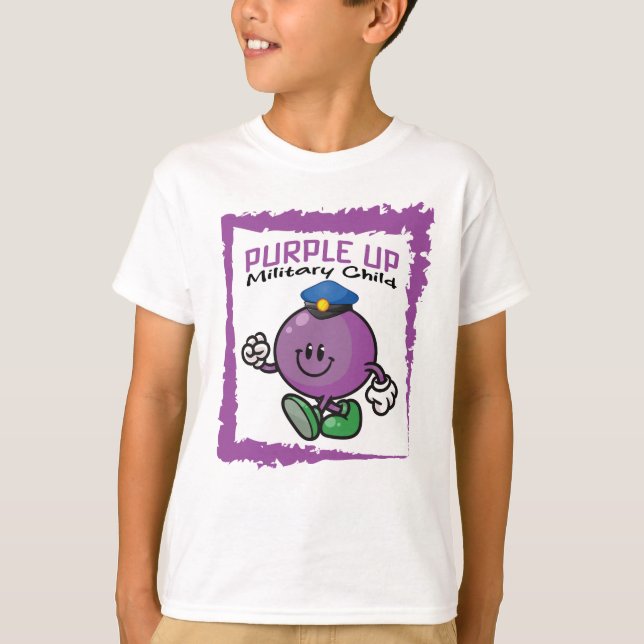 Purple Up Military Child 2024 T Shirt (Framsida)