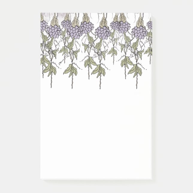Purple Vines Notepad Post-it Block (Framsida)