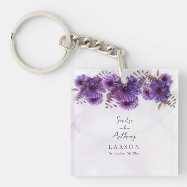 Purple Watercolor Chrysanthemum Wedding (Framsidan)