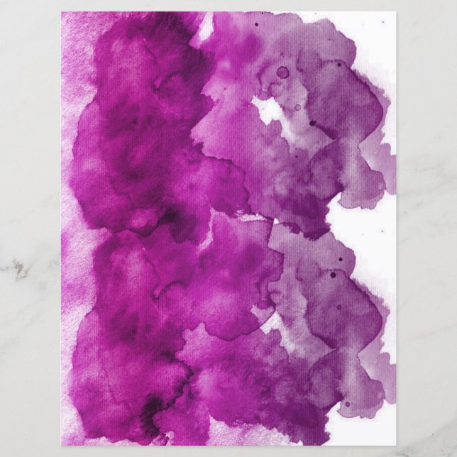 Purple watercolor stains soft pastel scrapbook  (Framsida)