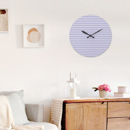 Purple Wave Pattern Wall clock Stor Klocka