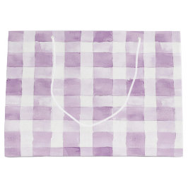 Purple White Plaid Stripes Birthday