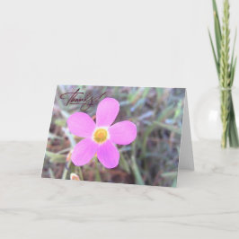 Purple Wildflower Blank Thank You Card Tack Kort