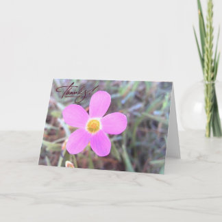 Purple Wildflower Blank Thank You Card Tack Kort