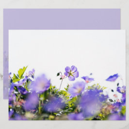 Purple Wildflower Two-Sided Scrapbook Paper