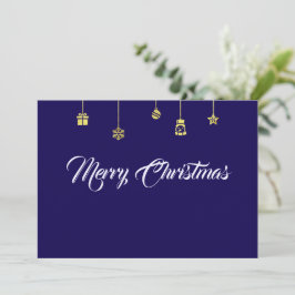 Purple wish card Merry Christmas Julkort