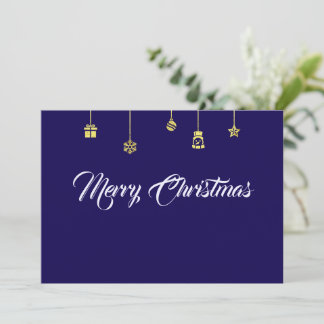Purple wish card Merry Christmas Julkort