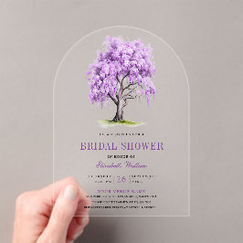Purple Wisteria Floral Tree Bridal Shower