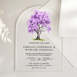 Purple Wisteria Floral Tree Wedding