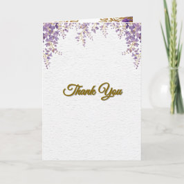 👉 Purple Wisteria Gold Floral Monogram Wedding En Kort