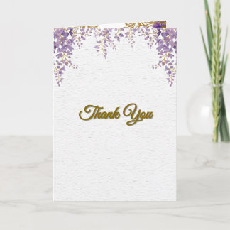 👉 Purple Wisteria Gold Floral Monogram Wedding En Kort