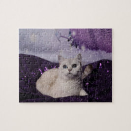 Purple XMAS Cats Pussel