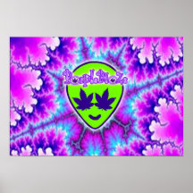PurpleBlaZe-utlänningshuvud tyedye trippy poster