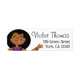 PurpleGlitzy Party Girl Returadress Etikett