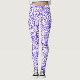 Purples linjer Patton Leggings