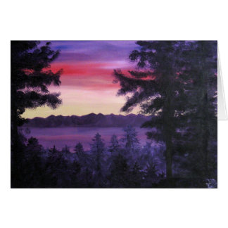 purplesunset hälsningskort