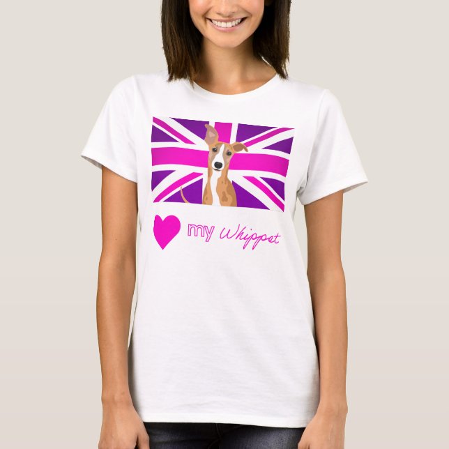 PURPLEWHIPPET Basic T Shirt (Framsida)