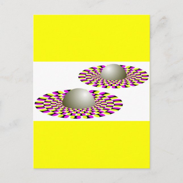 PurpleYellowSpheres Vykort (Framsida)