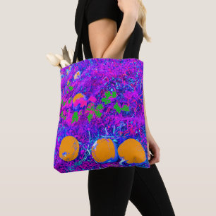 Purplish Pumpkin Fält i Pop Art Stil Tygkasse
