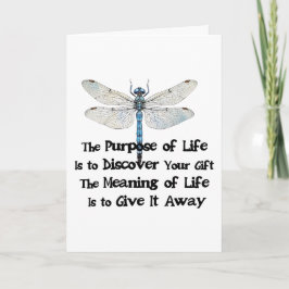 Purpose of life quote talent mission dragonfly bug kort