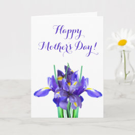 Purpur Iris Morsdagskort Kort