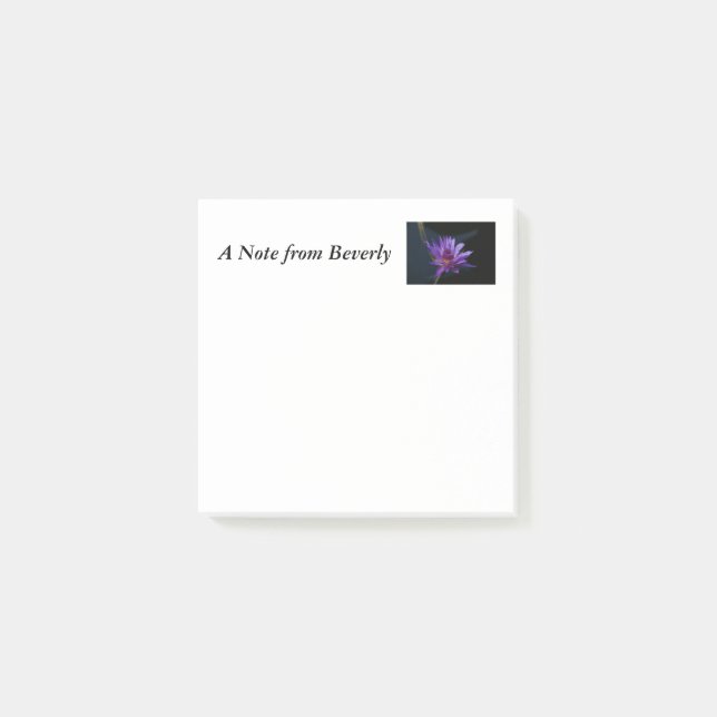 Purpur Lotus Näckros Post-it Block (Framsida)