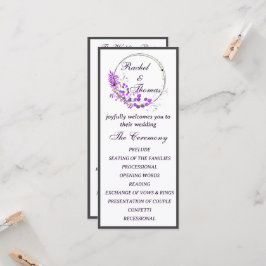 Purpura Wisteria ThLED Wedding Program